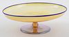 Steuben Aurene Art Glass Footed Compote Dish