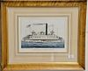 Currier & Ives "New York Ferry Boat" hand colored lithograph, sight size 9 3/4" x 13 1/2".