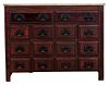 14 Drawers Mahogany Store Cabinet With Marble Top