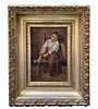 19th Century Oil On Board Framed Painting