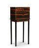 An Alfred Dunhill inlaid rosewood humidor on stand