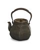 A Japanese cast iron Tetsubin tea kettle