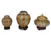 Three Chinese cloisonne vessels