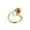 Marco Bicego. Original gold ring with pearl and diamonds.