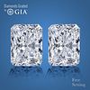 6.05 carat diamond pair Radiant cut Diamond GIA Graded 1) 3.01 ct, Color D, VS2 2) 3.04 ct, Color D, VS2. Appraised Value: $367,400 