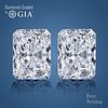 10.03 carat diamond pair Radiant cut Diamond GIA Graded 1) 5.01 ct, Color D, VVS2 2) 5.02 ct, Color D, VVS2. Appraised Value: $1,765,200 