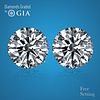 6.01 carat diamond pair Round cut Diamond GIA Graded 1) 3.00 ct, Color F, VVS2 2) 3.01 ct, Color G, VS1. Appraised Value: $481,400 