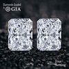 6.02 carat diamond pair Radiant cut Diamond GIA Graded 1) 3.01 ct, Color D, VS2 2) 3.01 ct, Color E, VS2. Appraised Value: $348,700 