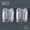4.04 carat diamond pair Emerald cut Diamond GIA Graded 1) 2.02 ct, Color F, VVS1 2) 2.02 ct, Color E, VVS2. Appraised Value: $174,900 