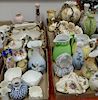 Four box lots of porcelain and china to include Royal Dux, Royal Worcester, Coalport, Copenhagen, Carlsbad, pitchers, vases, and ser...