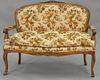 Louis XV style love seat. wd. 49in.