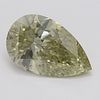 3.16 ct, Natural Fancy Brownish Greenish Yellow Even Color, SI2, Pear cut Diamond (GIA Graded), Appraised Value: $25,200 