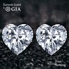 4.03 carat diamond pair Heart cut Diamond GIA Graded 1) 2.01 ct, Color D, VS2 2) 2.02 ct, Color D, VS2. Appraised Value: $158,600 