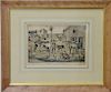 Group of four hand colored lithographs including "The Farmer's Pets" Kelloggs & Comstock, "Caldwell, Lake George" Kelloggs & Thayer,...