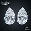 10.03 carat diamond pair Pear cut Diamond GIA Graded 1) 5.02 ct, Color E, VVS2 2) 5.01 ct, Color D, VS1. Appraised Value: $1,573,900 