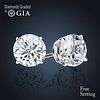 4.43 carat diamond pair Round cut Diamond GIA Graded 1) 2.21 ct, Color I, VVS1 2) 2.22 ct, Color I, VVS1. Appraised Value: $164,400 