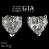 6.02 carat diamond pair Heart cut Diamond GIA Graded 1) 3.01 ct, Color D, VVS2 2) 3.01 ct, Color D, VS1. Appraised Value: $481,500 
