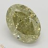 3.29 ct, Natural Fancy Brownish Greenish Yellow Even Color, SI2, Oval cut Diamond (GIA Graded), Appraised Value: $31,400 