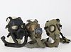 Collection of 3 Antique US Military Gas Masks