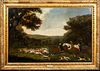 KING GEORGE III AND HUNTING PARTY OIL PAINTING