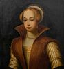 PORTRAIT OF QUEEN MARY I (1516-1558) OF ENGLAND OIL PAINTING