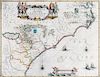 (MAP) JANSSON, JAN.  Virginiae Partis Australis, et Floridae Partis Orientalis.... Amsterdam, c. 1644.