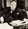 CHURCHILL, WINSTON, TLs July 18, 1948. Relating to Lord Beaconsfield.  Together with photo and CDV.