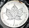 1988 Canadian $5 Maple Leaf 1 ozt .9999 Fine Silver