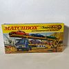 Unopened Matchbox Superfast G-2 Transporter Superset, Includes a 8a Mustang with burnt orange body, clear windows, ivory interior, gloss black base, 5