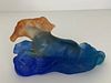 Daum Pate De verre Signed horse "Chevaux de Marly" Made in France