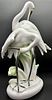 HEREND Crane Bird Pair Hand Painted Porcelain Figurine
