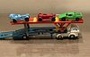 Die Cast Vehicle HUSKY HAULER  WITH 3 CARS long