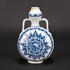 A BLUE AND WHITE MOON FLASK, MING DYNASTY 