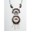 Zuni Necklace with Sun Faces and Dangles