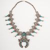Navajo Silver, Turquoise, and Coral Super Ornate Squash Blossom for Those Craving Over-the-Top