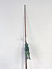 VINTAGE MONTAGUE FISHING ROD WITH FROG DECOY 