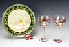HOLIDAY ITEMS WINE GLASSES PLATE ORNAMENT 