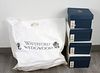 4 EMPTY WATERFORD CRYSTAL OMEGA DOUBLE OLD FASHIONED BOXES AND BAG
