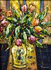 T. Smith Floral Still Life Oil on Canvas