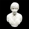 Undecorated Ceramic Bust of Princess Diana, Signed