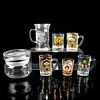 7pc Commemorative Souvenir Glassware, Diana & Family