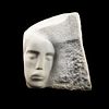 Carved Marble Face Sculpture Signed