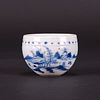 A CHINESE BLUE AND WHITE' LANDSCAPE' CUP 