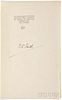 Eliot, Thomas Stearns (1888-1965) Dante  , Signed, Limited Edition.