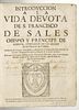 Francis de Sales (1567-1622) Introdvccion a la Vida Devota.