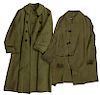 US WWI Model 1907 Mounted Raincoat and Issue Overcoat