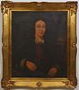 Continental School, "Portrait of a Woman in Mourning," 19th c., oil on canvas, unsigned, presented in a gilt frame, H.- 29 3/8 in., W.- 24 1/4 in., Fr