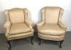 2  Queen Anne Style Upholstered Chairs