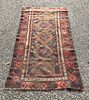 Antique Scatter Rug with Geometric Design