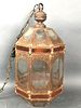 Stain Glass Style Outdoor Hanging Lantern